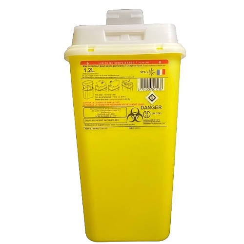 Conteneur à aiguilles et seringues 1,2 litres – carton de 60